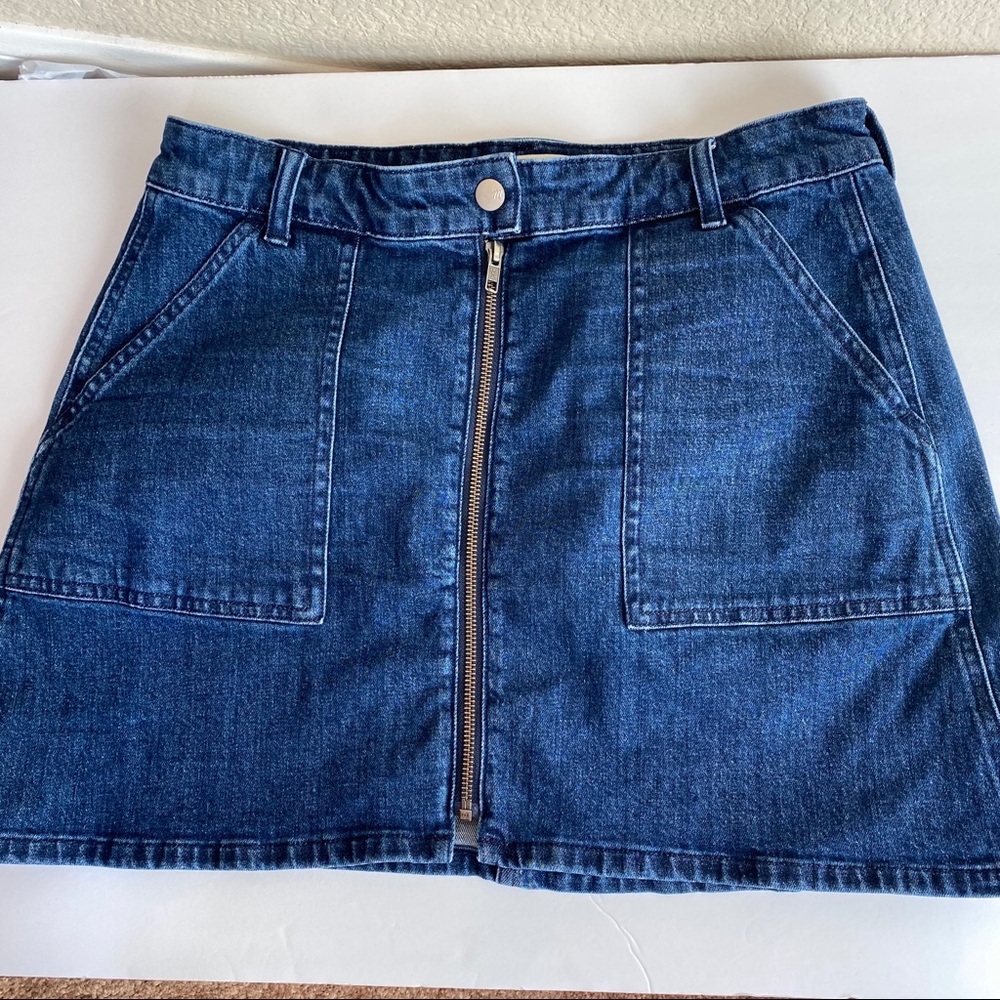 Madewell Utility Denim Zip Skirt Size 30 - Picture 3 of 8